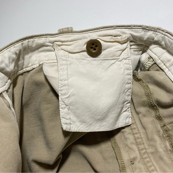Abercrombie & Fitch Men’s 32R Khakis Chinos Tan Beige Distressed Y2K Zip Fly VTG - Picture 9 of 14